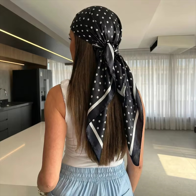 Head Wrap Turban - 2026 New Dot Print Square Scarf