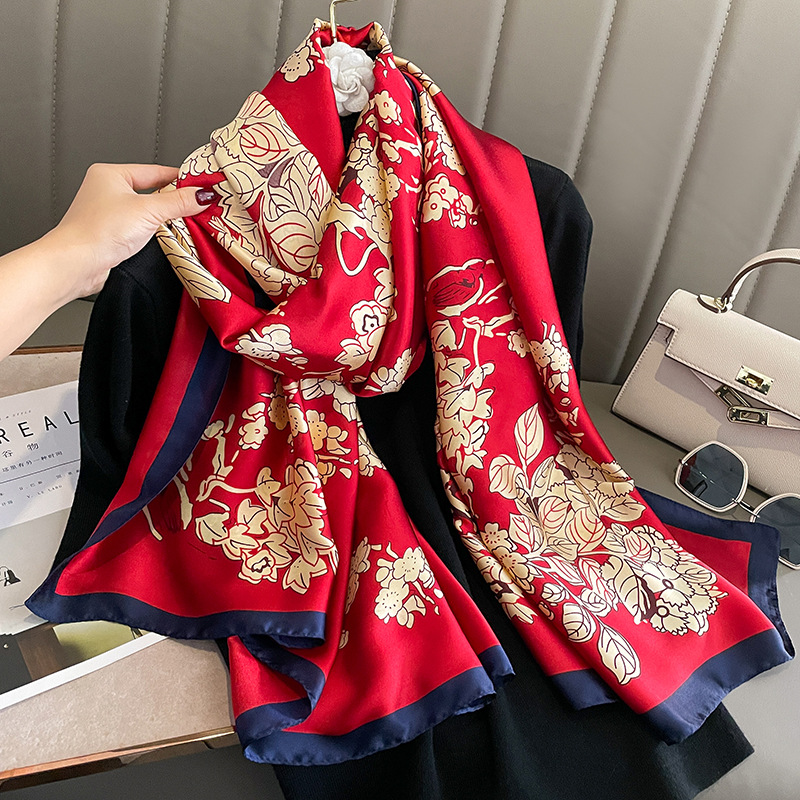 Scarf Silk Square - Spring Scarf Women's Luxury Design Polyester