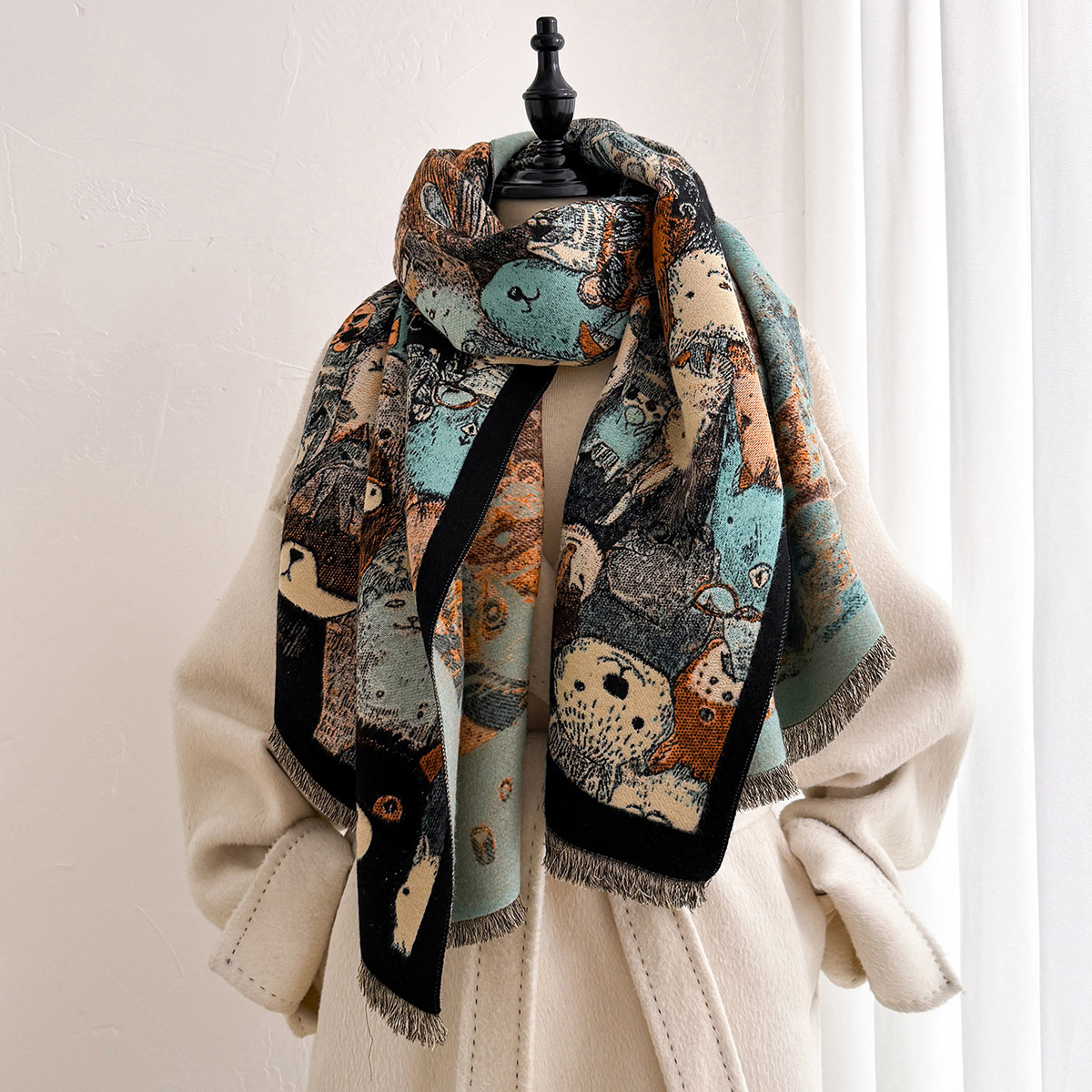 Women Imitation Cashmere Scarf - Pashmina Wrap Large 评论和价格