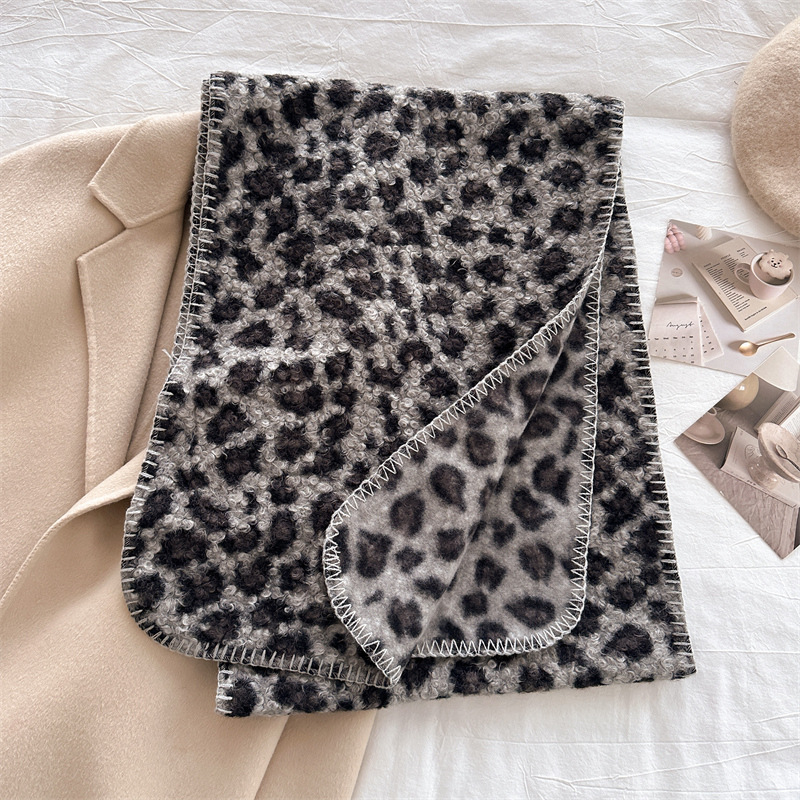 Autumn Winter Leopard Scarf Wo - Woven Scarf Blanket 评论和价格
