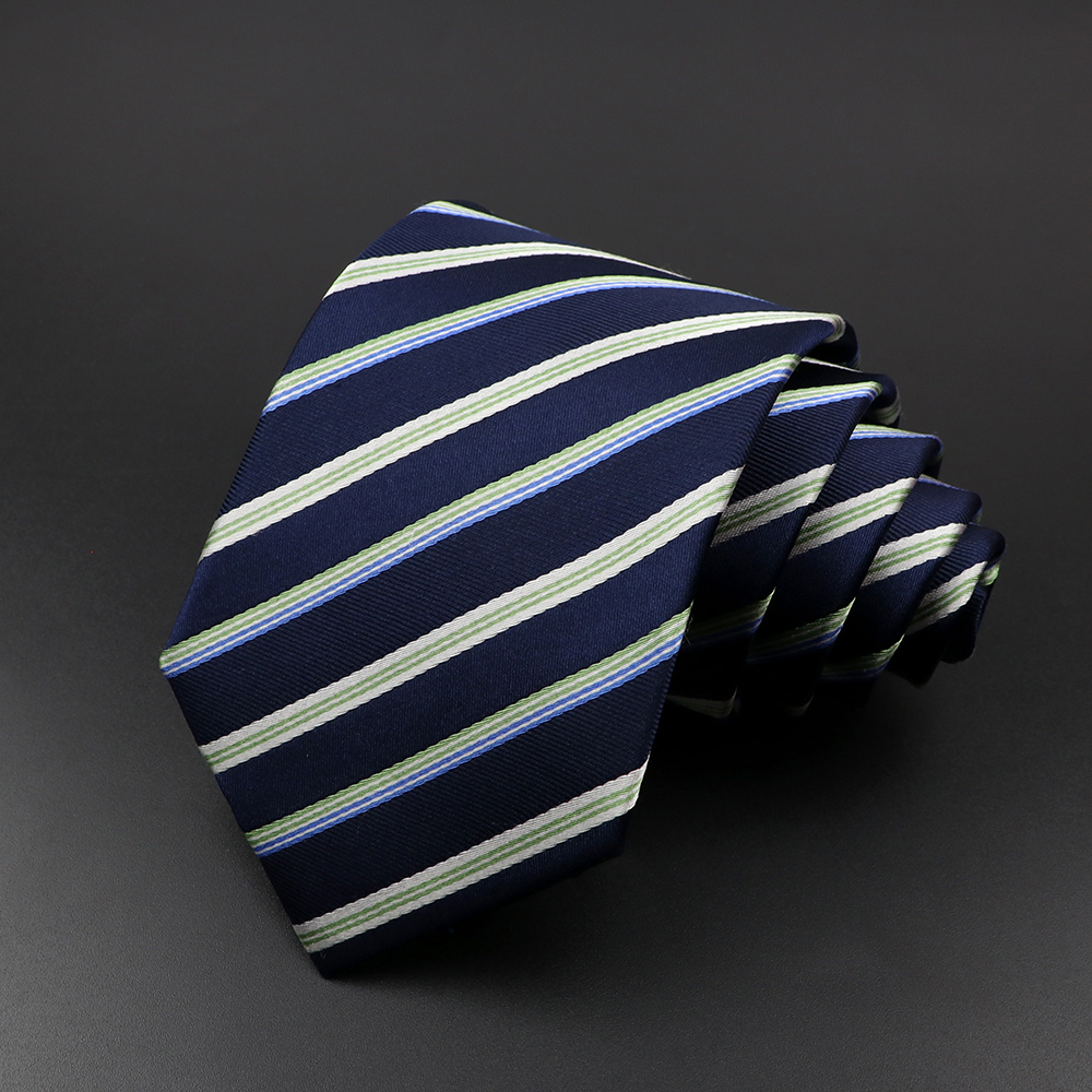 100% Silk Tie 8 cm Stripe Neck - Silk Tie Striped 评论和价格