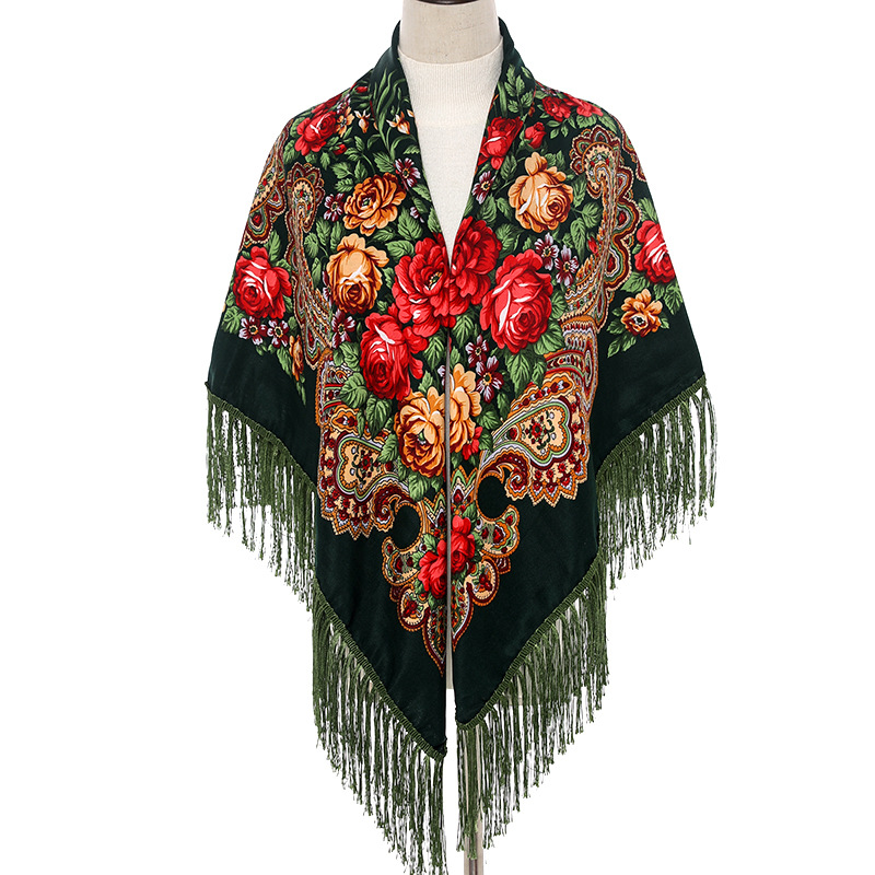 135*135cm Women Russian Style  - Bandana Cotton 评论和价格