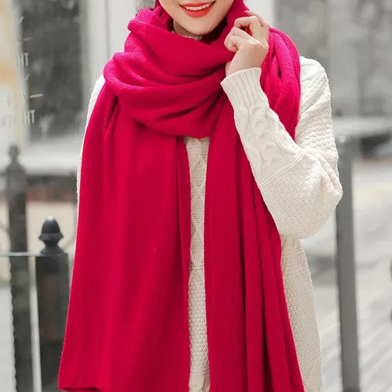 Solid Color Imitation Cashmere - Muffler Men Wool 评论和价格