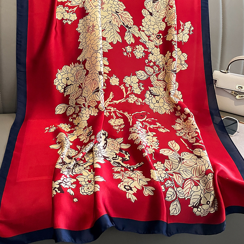 Spring Scarf Women's Luxury De - Scarf Silk Square 评论和价格